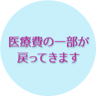 医療費の一部が戻ってきます